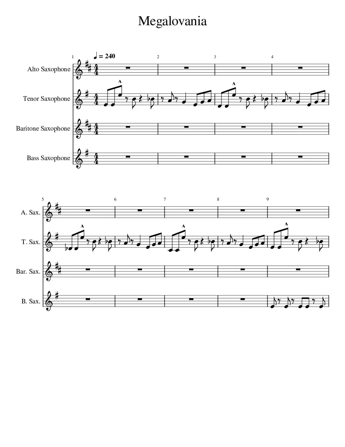 Megalovania - Page 1