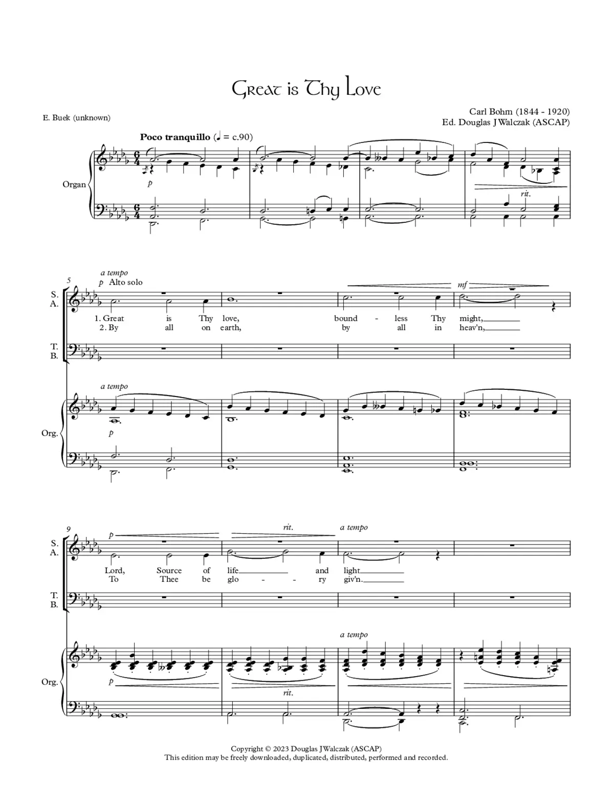 Great is Thy love - Page 1