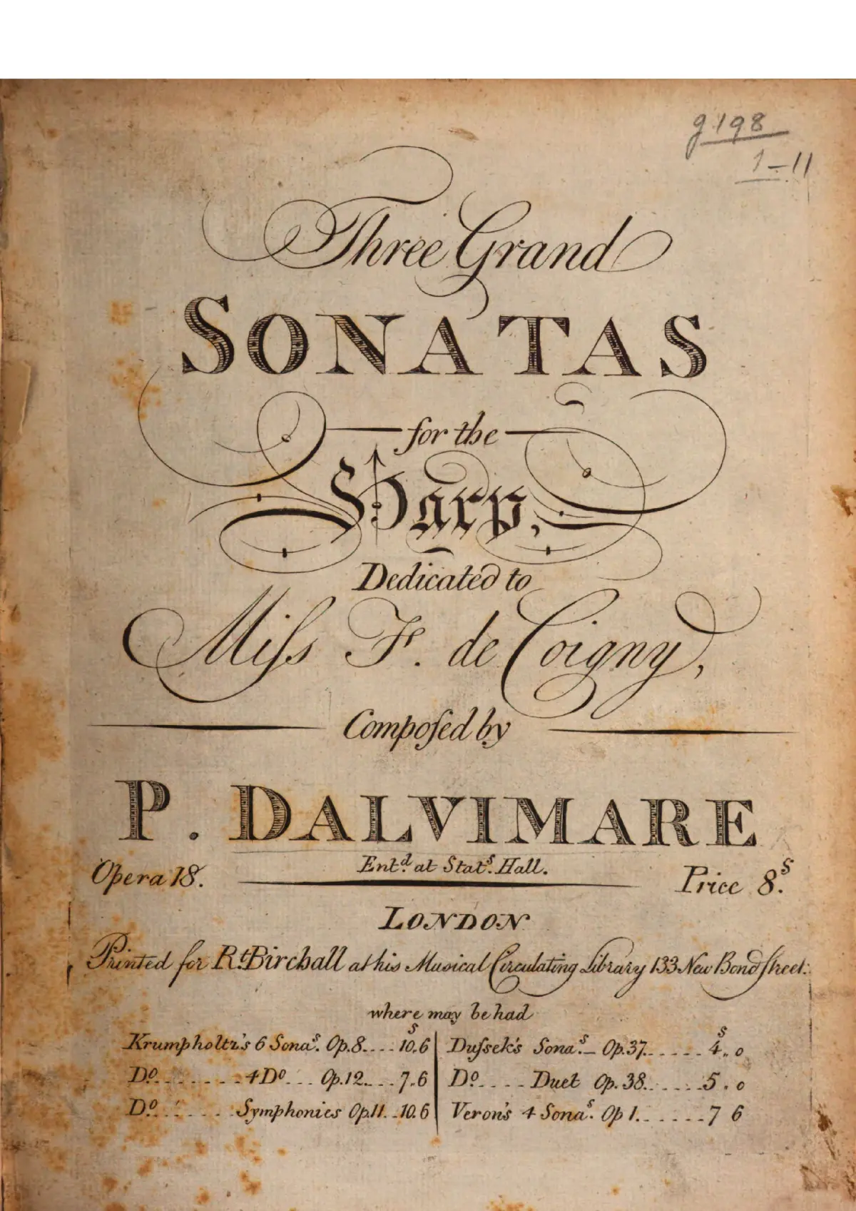 3 Harp Sonatas - Page 1