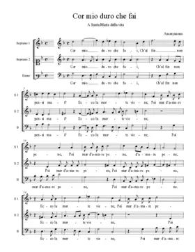 Cor mio duro che fai