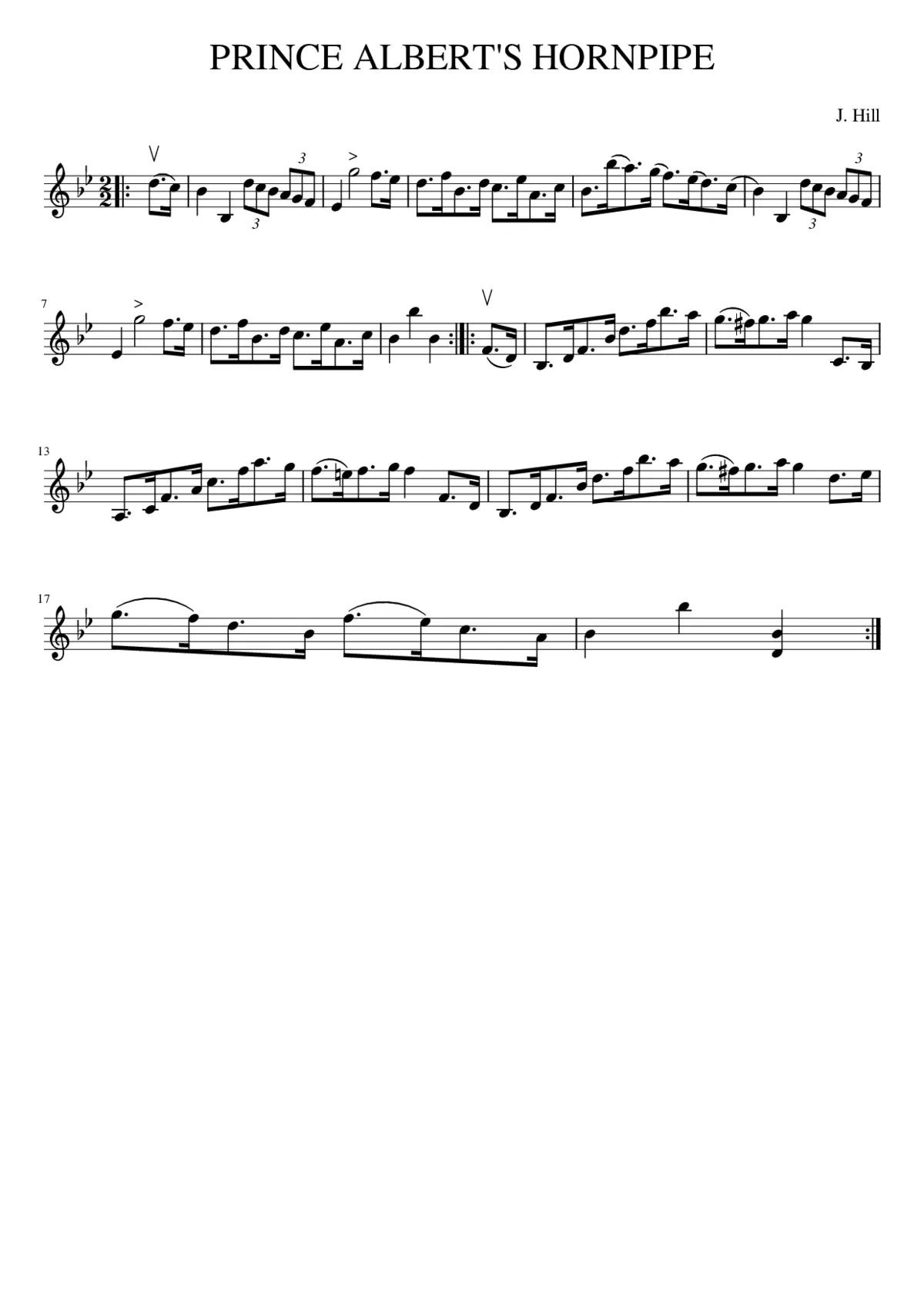ALBERT'S HORNPIPE - Page 1