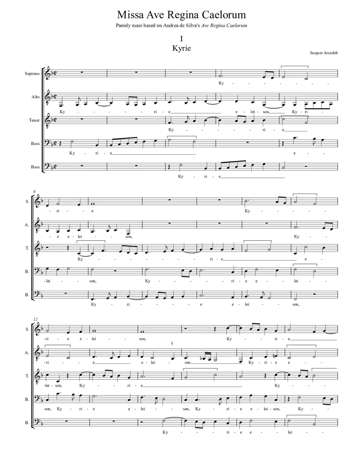 Missa Ave Regina Caelorum - Page 1
