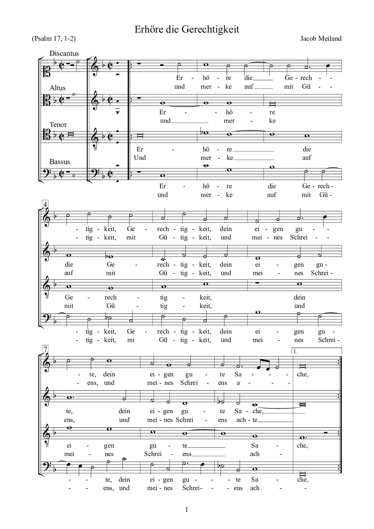 Erhöre die Gerechtigkeit - Page 1