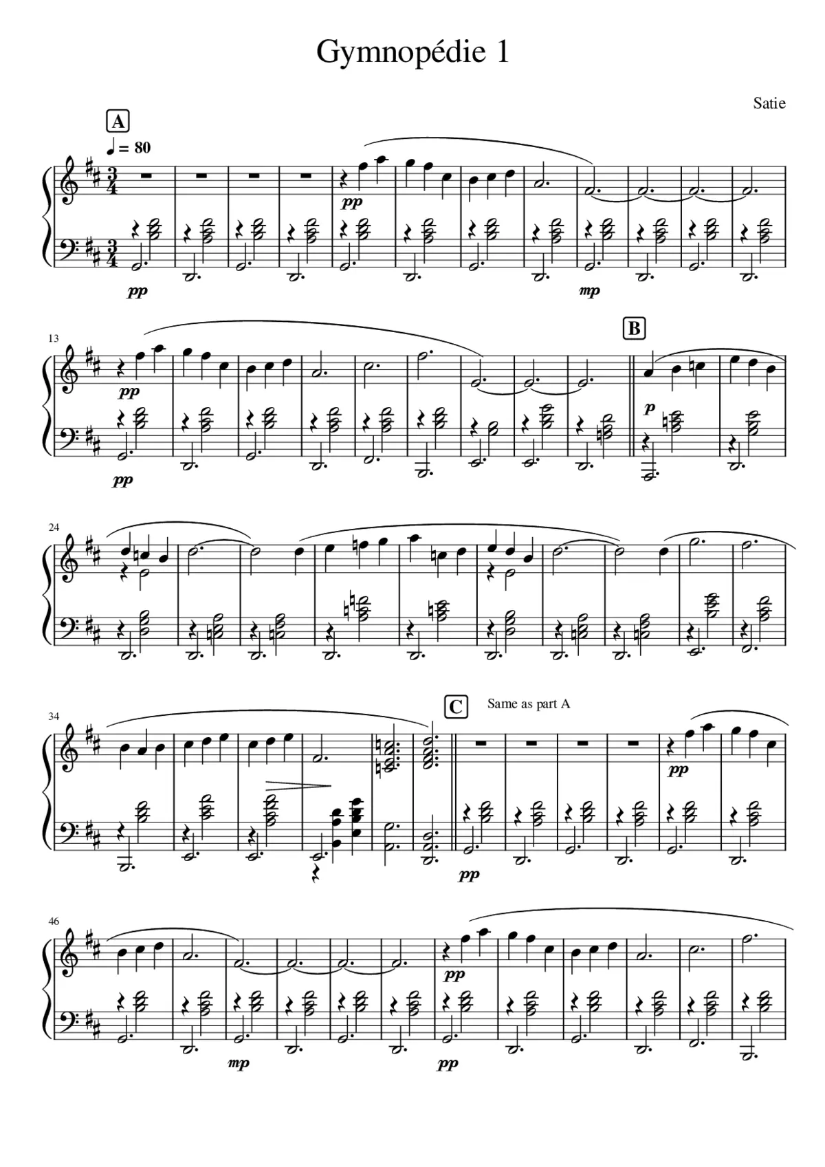 Gymnopédie 1 - Page 1