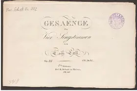 Gesaenge für vier Singstimmen