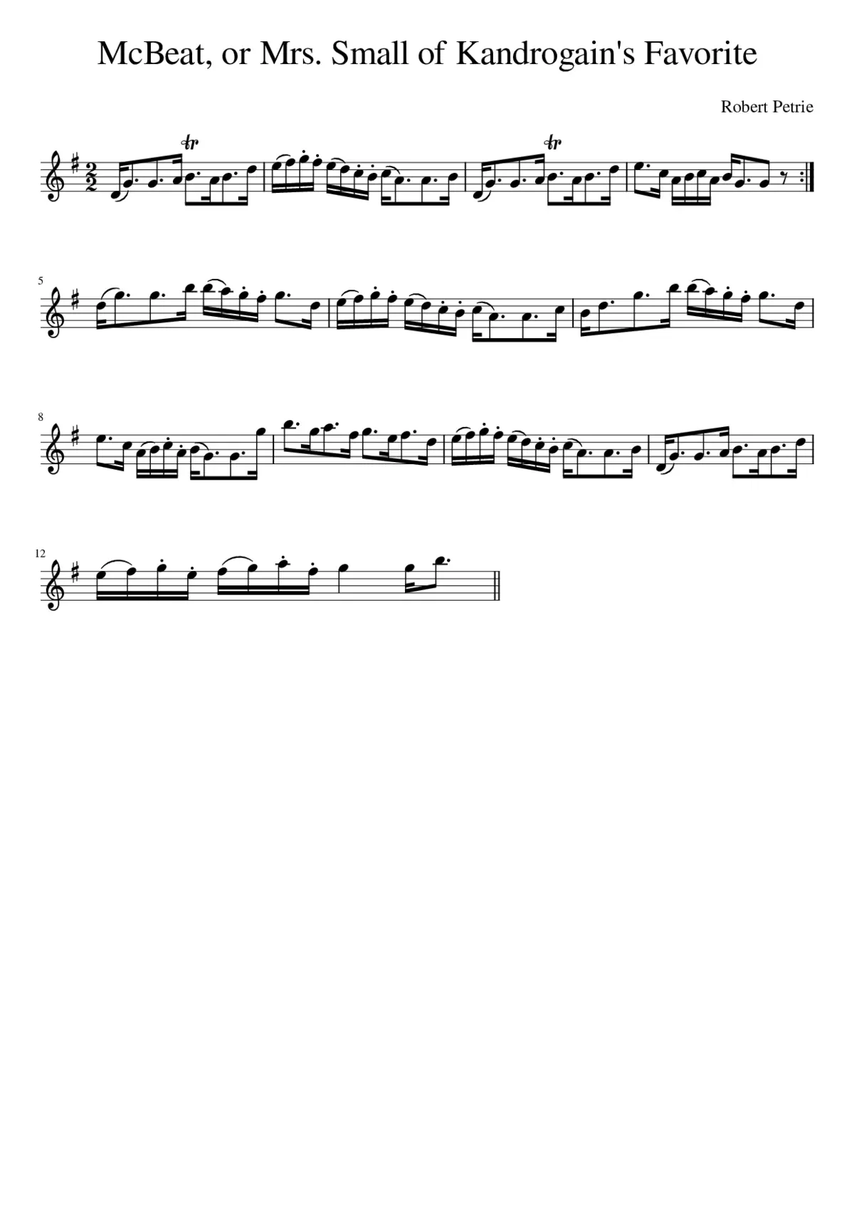 McBeat or Mrs. Small of Kandrogain's Favorite - Page 1
