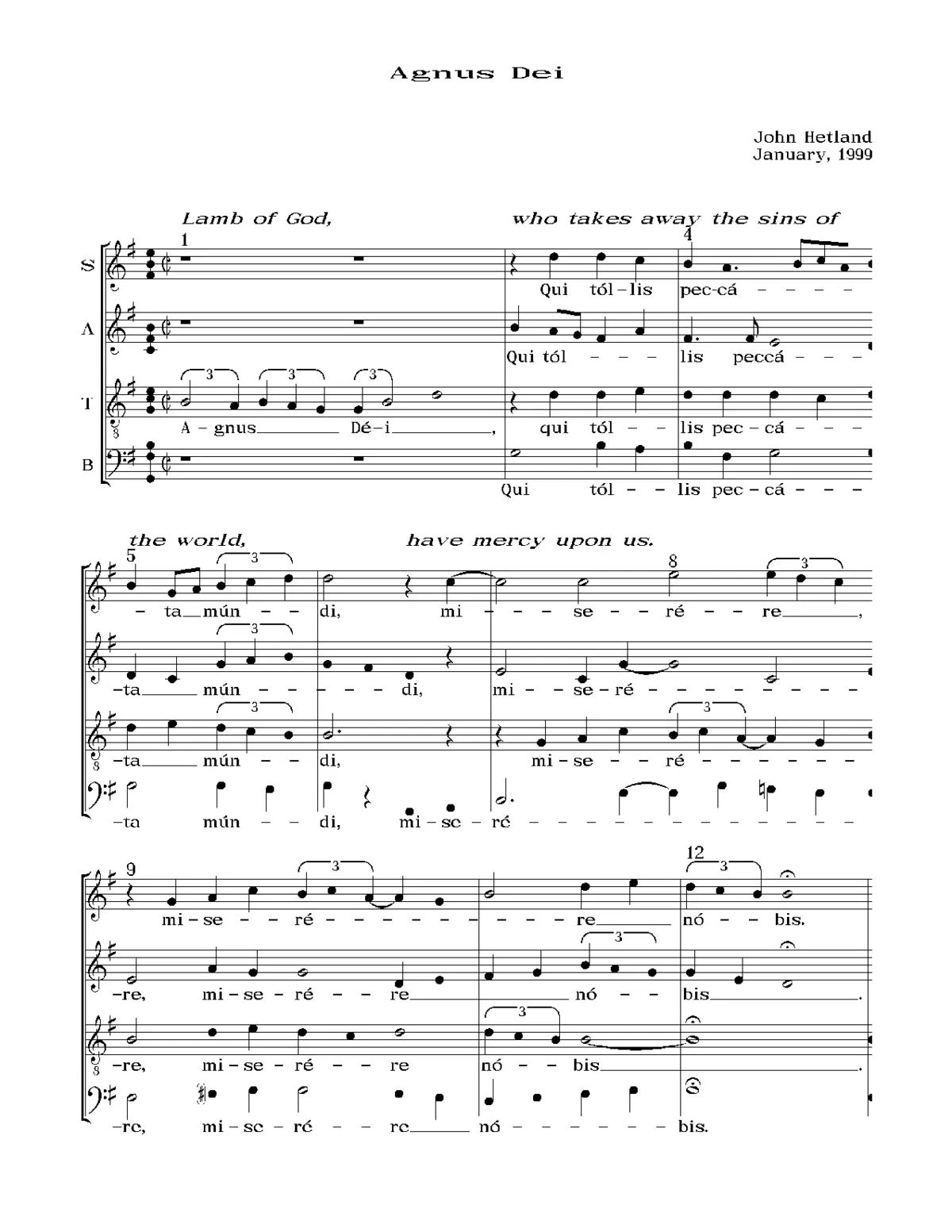 Agnus Dei - Page 1