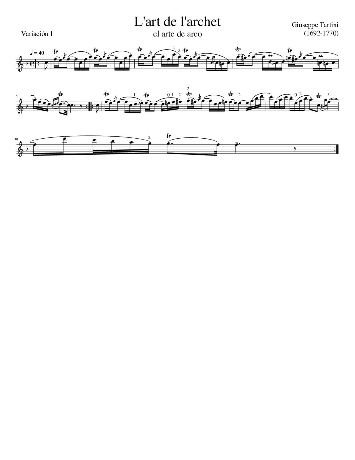 L'art de l'archet - Page 1