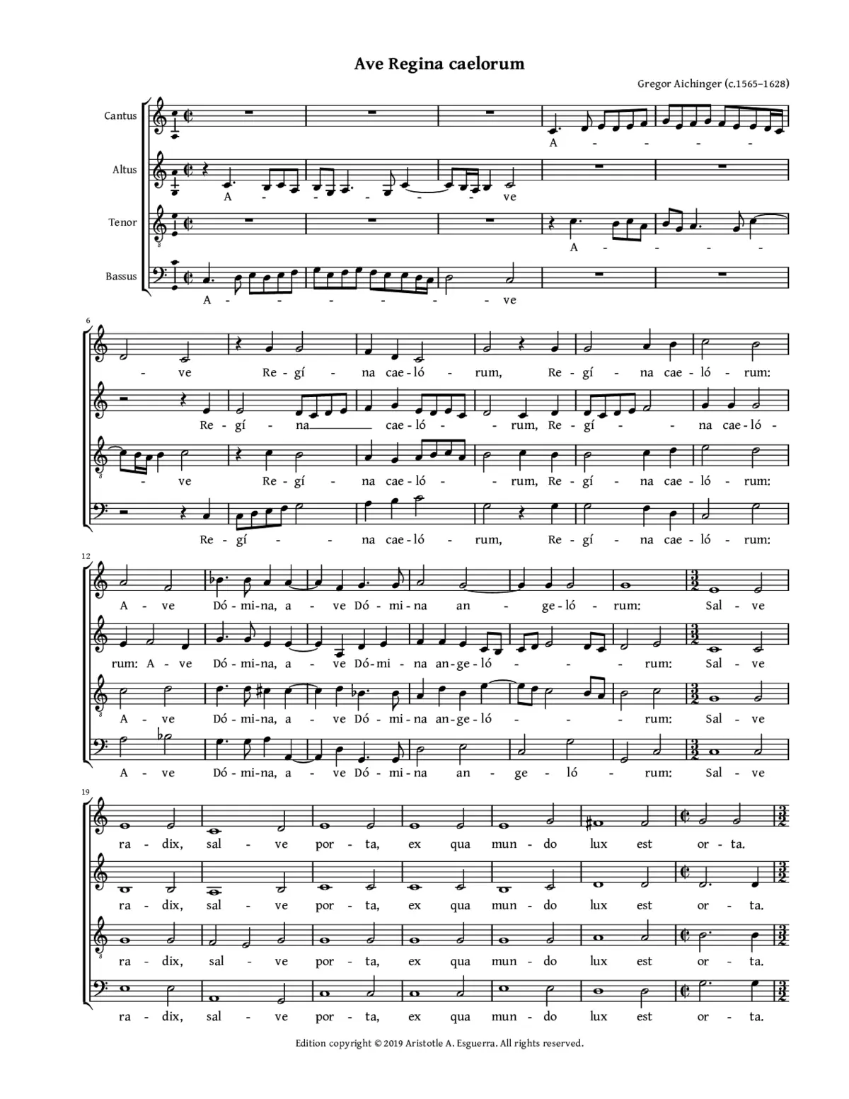 Ave Regina coelorum - Page 1