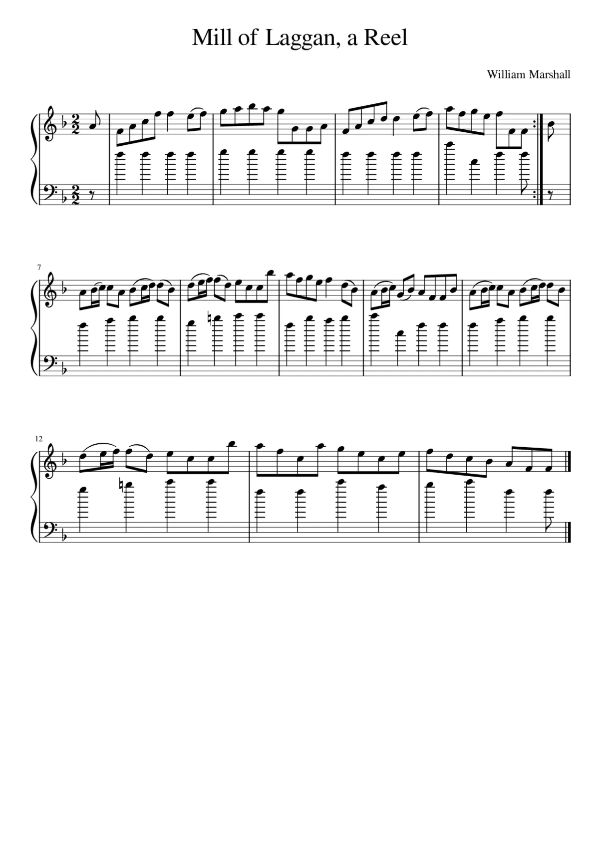 Mill of Laggan a Reel - Page 1