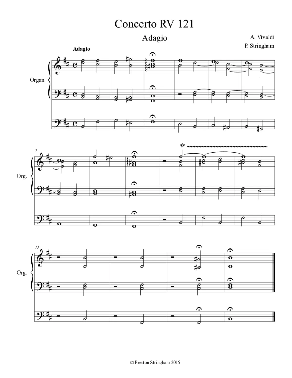Concerto for Strings in D major - Page 1