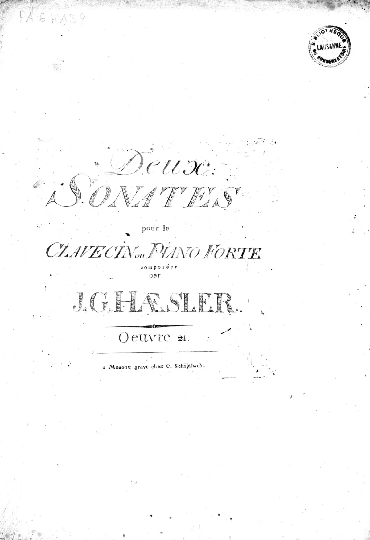 Deux sonates - Page 1