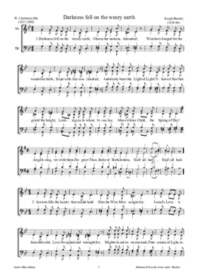 Darkness fell on the weary earth