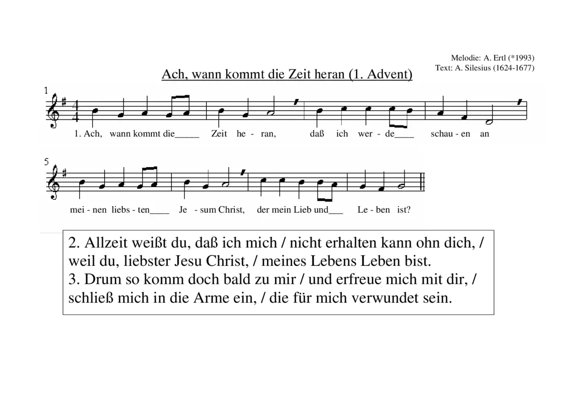 Ach, wann kommt - Page 1