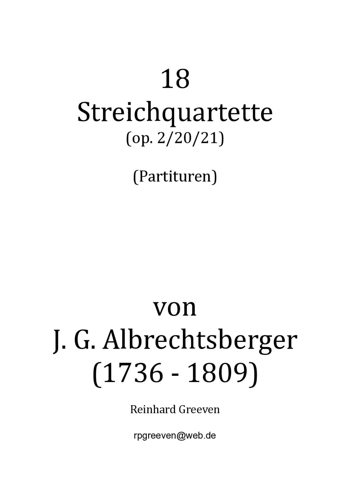 18 String Quartets - Page 1