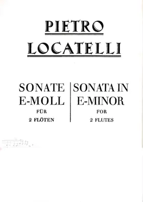 Sonate in E minor for two flutes