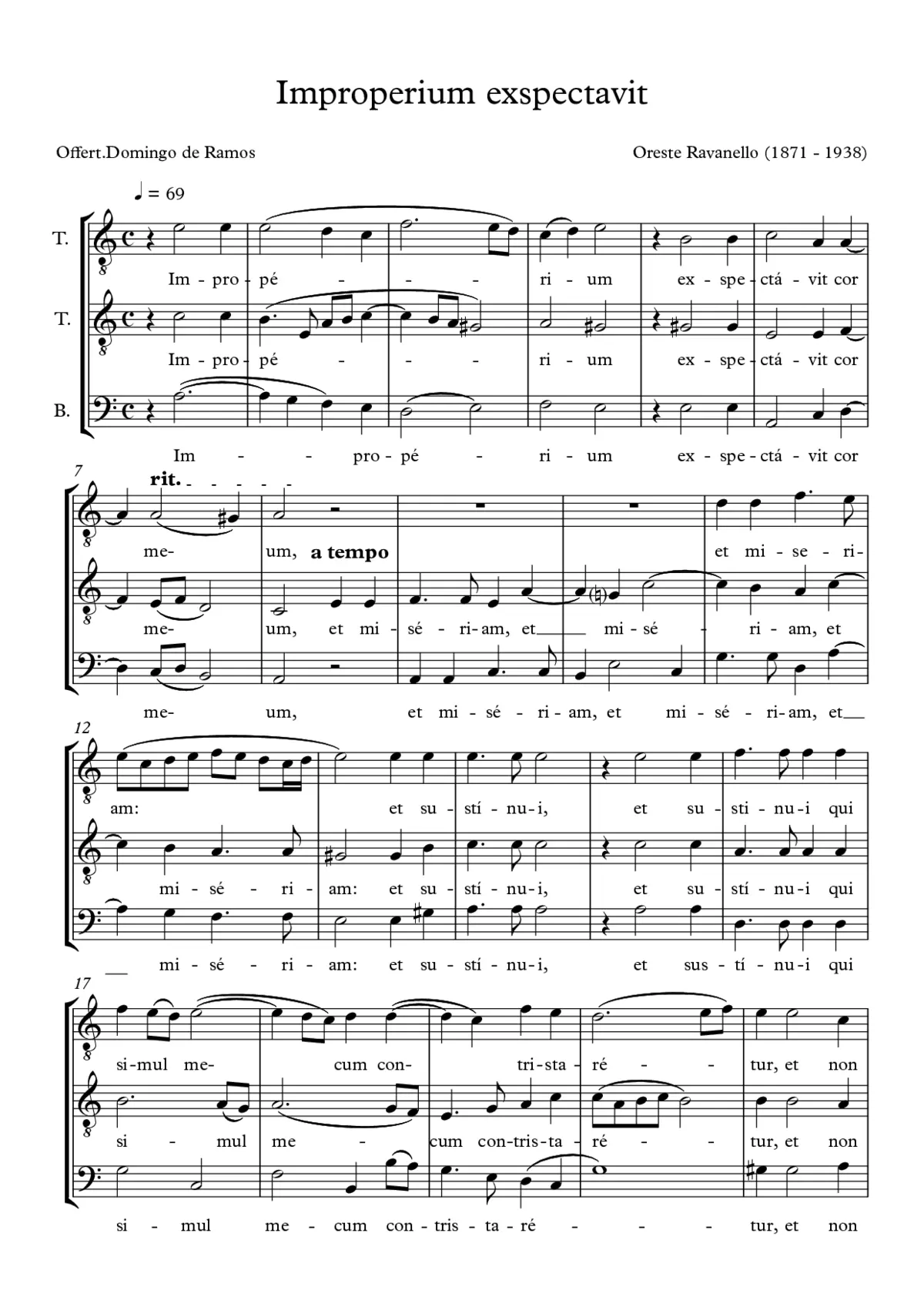 Improperium exspectavit, op. 66/8 - Page 1