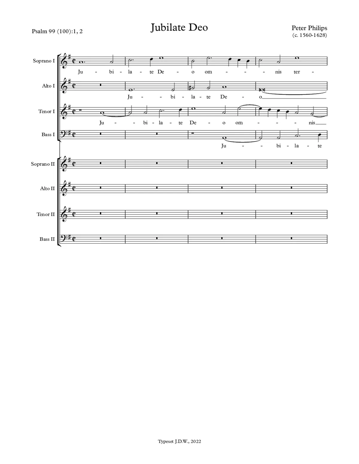 Jubilate Deo a 8 - Page 1