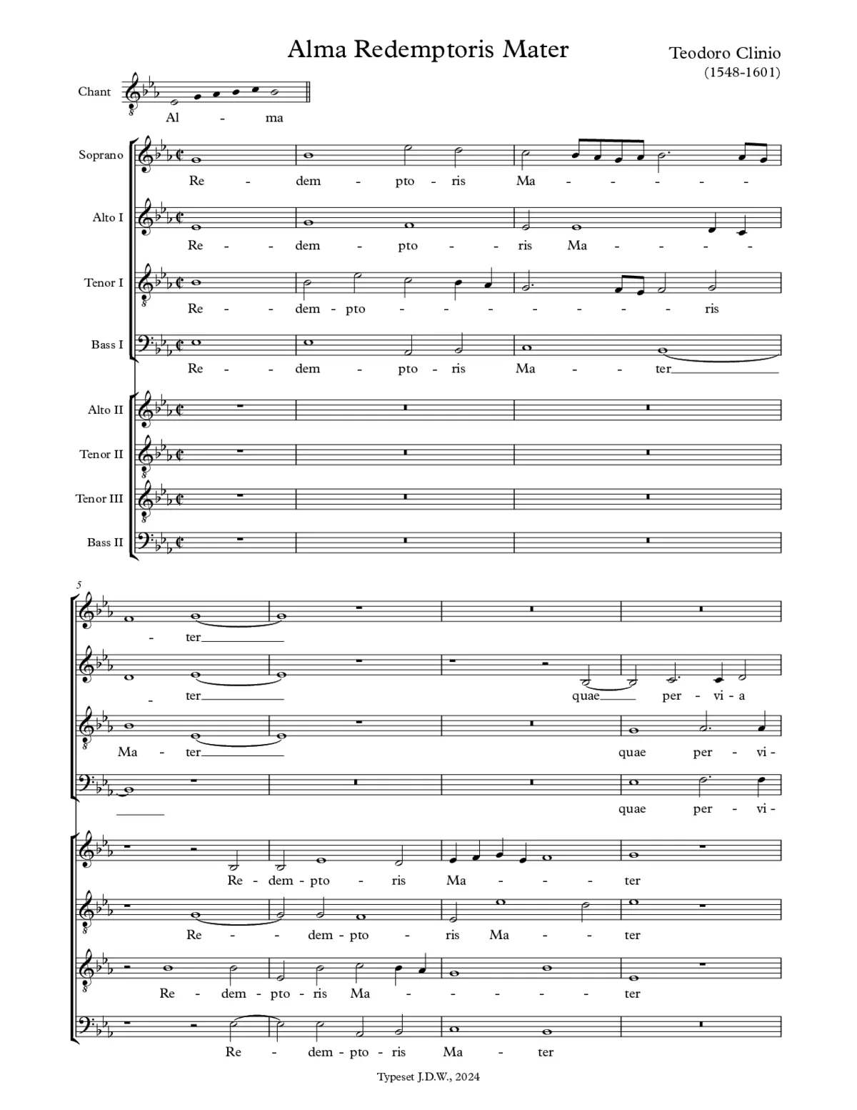 Alma Redemptoris Mater a 8 - Page 1