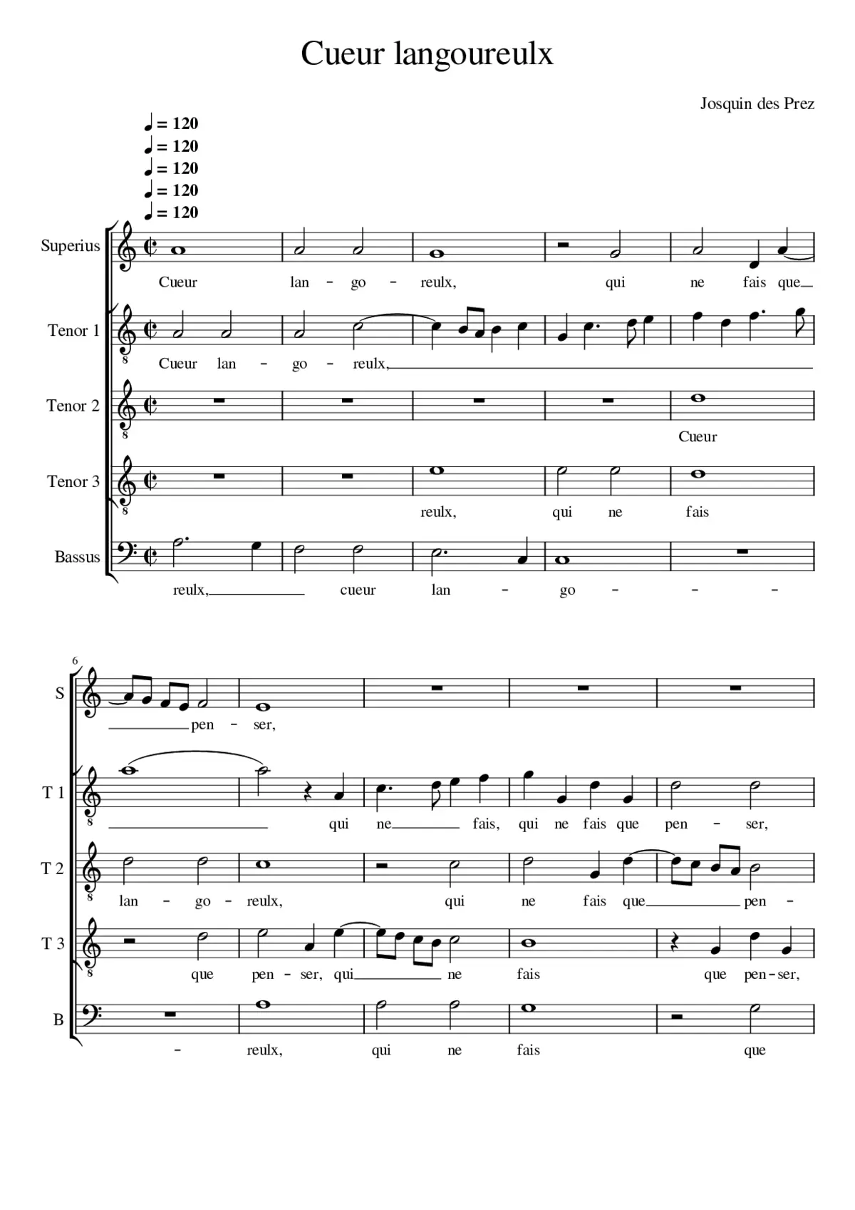 Cueur langoureulx - Page 1