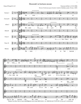 Descendi in hortum meum