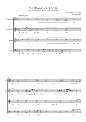 Ave Domine Jesu Christe
