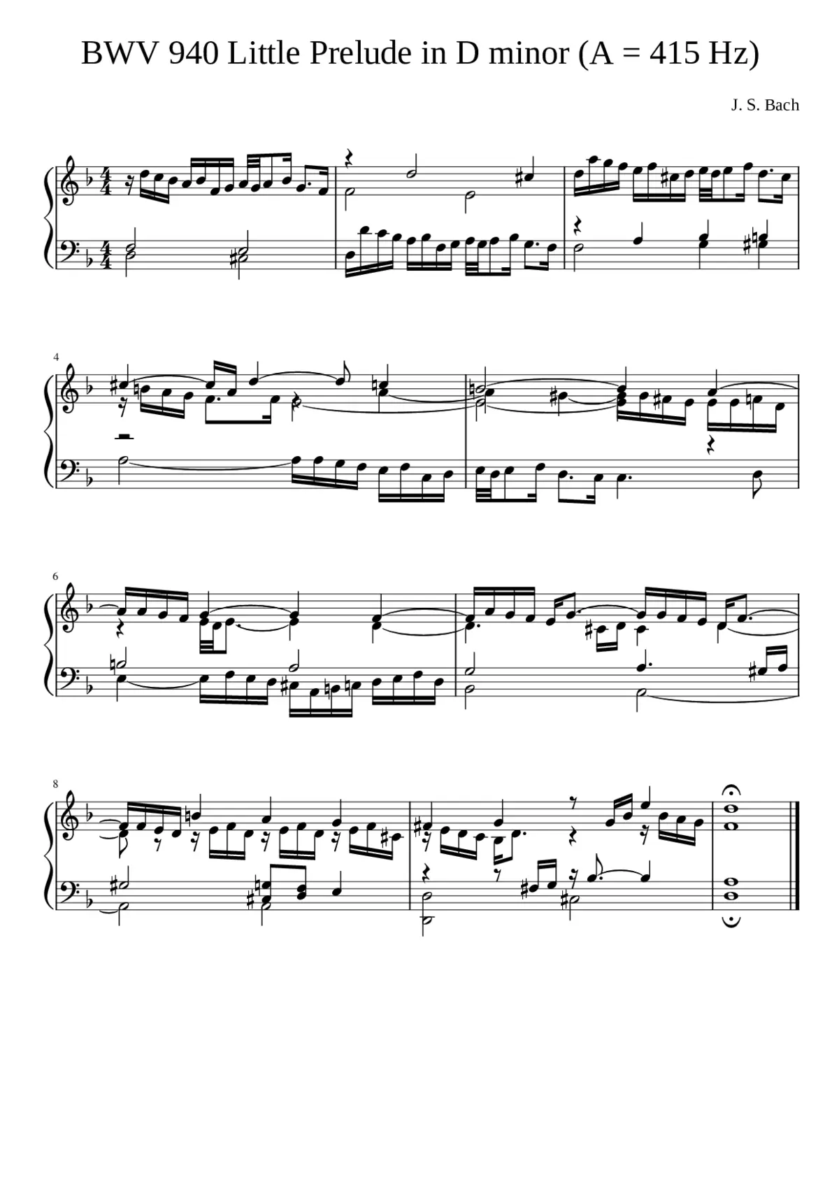 Fugue on BWV 940 - Page 1