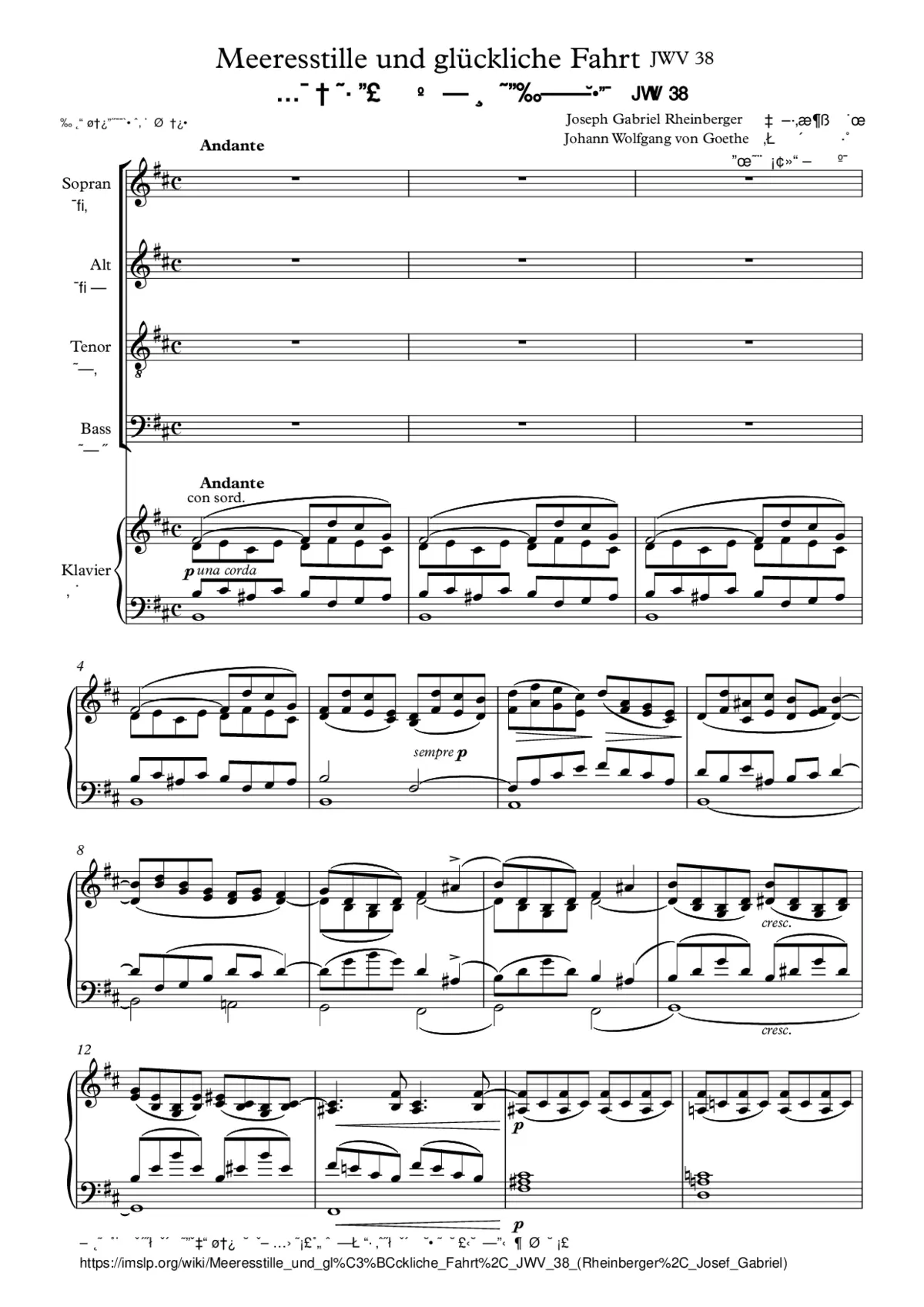 Meeresstille und glückliche Fahrt, JWV 38 - Page 1