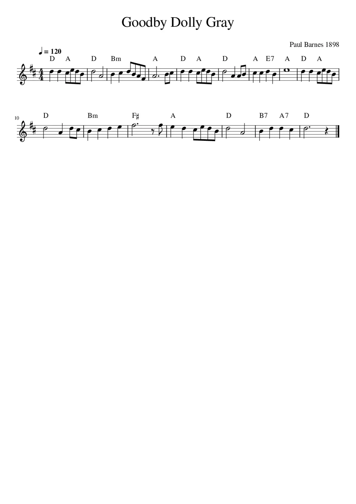 Goodby Dolly Gray - Page 1