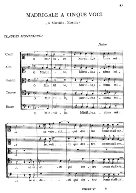 O Mirtillo, Mirtill’anima mia