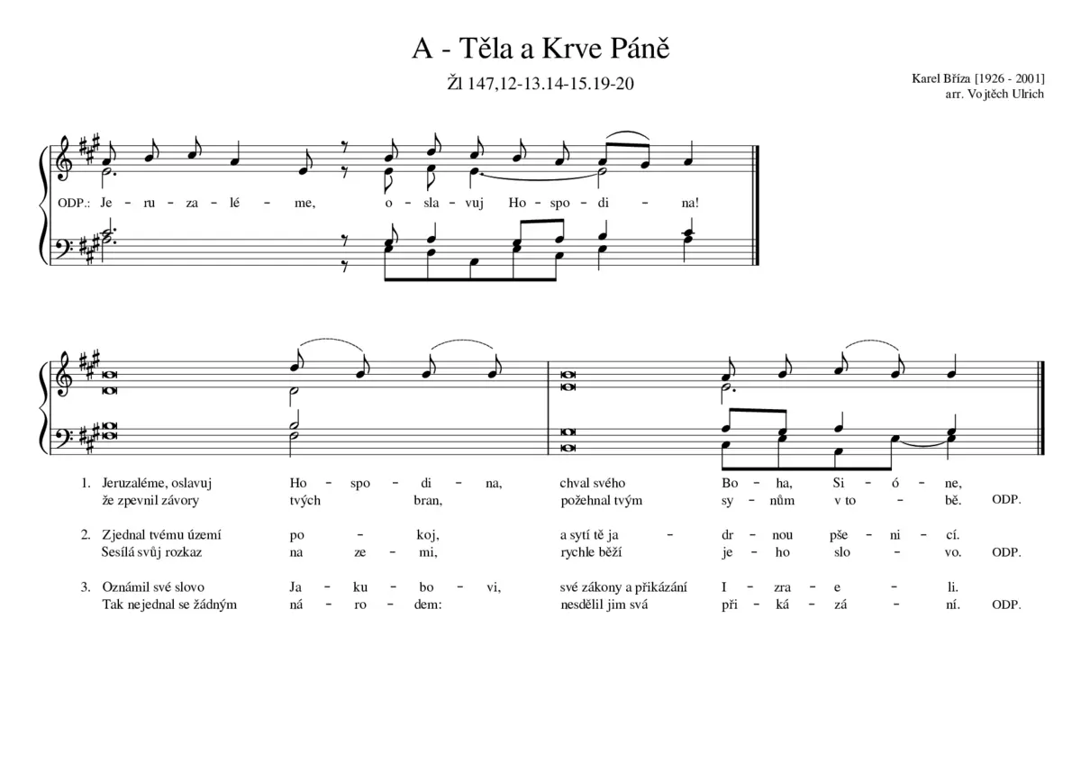 A - Těla a Krve Páně - Page 1