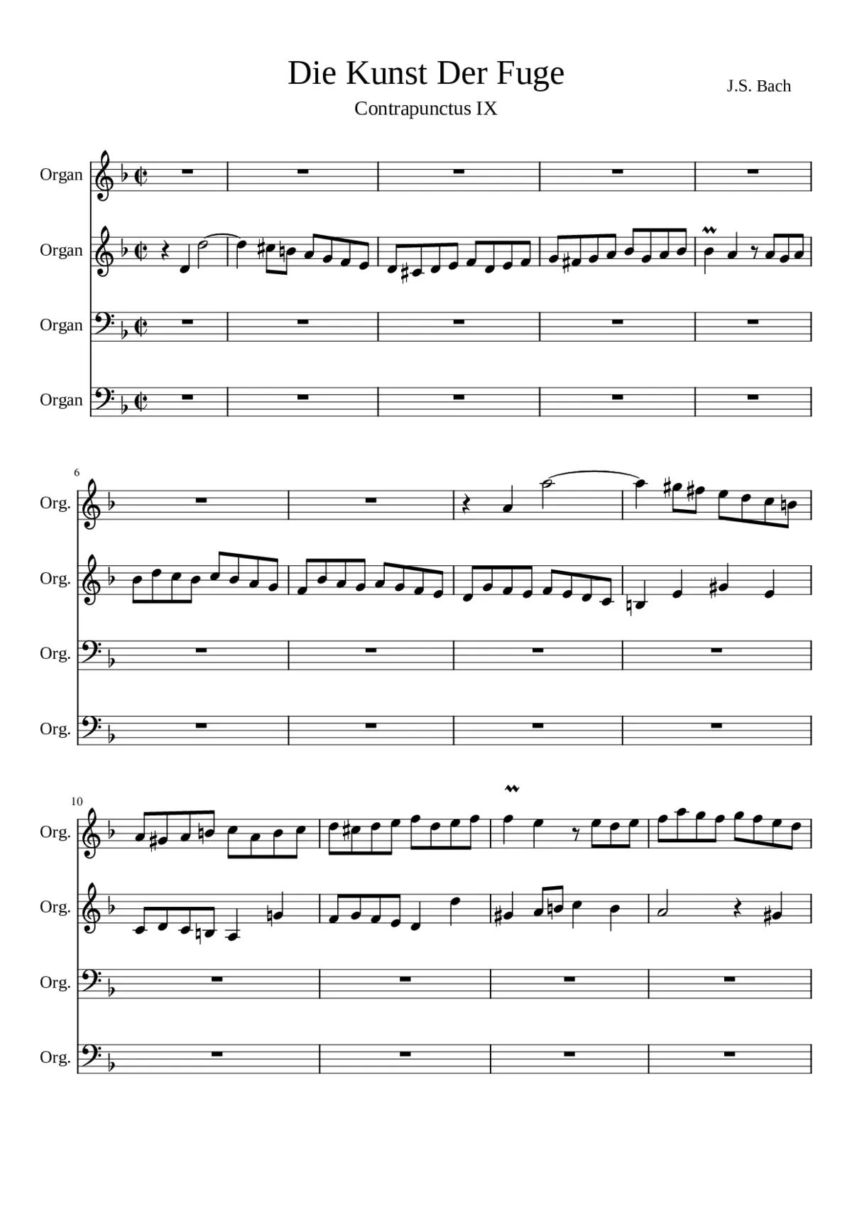 Die Kunst der Fuge BWV 1080 - Page 1