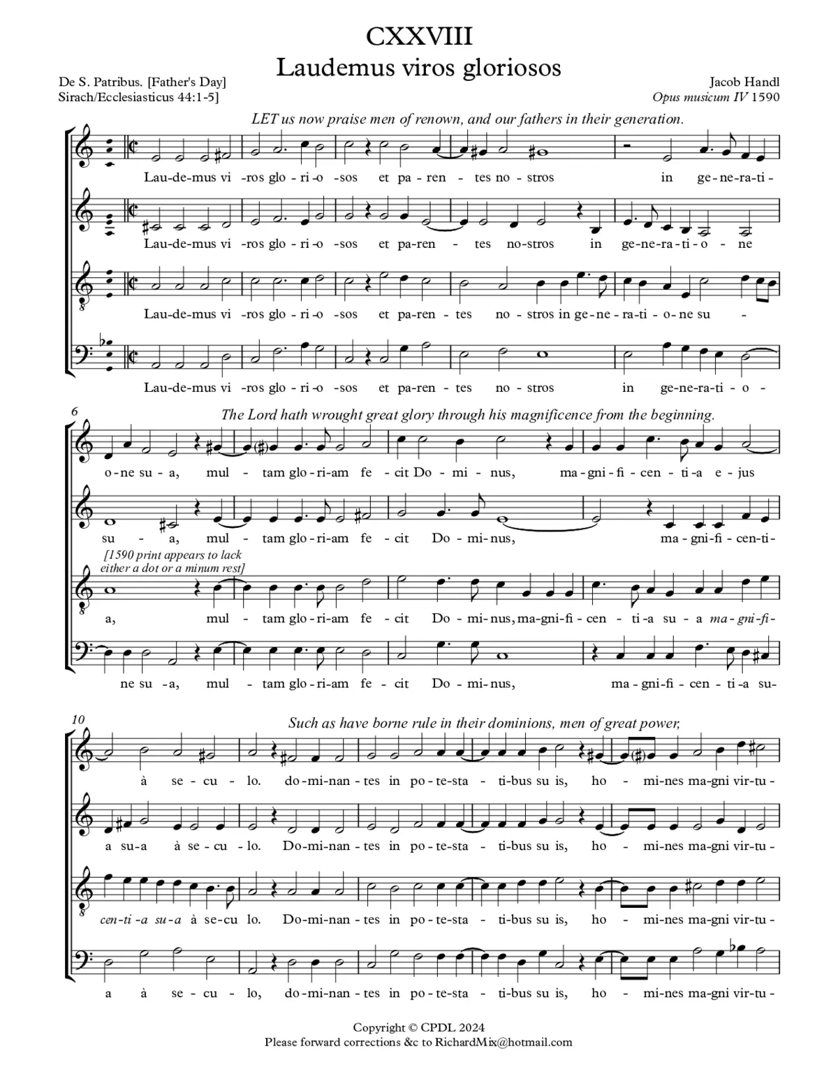 Laudemus viros gloriosos - Page 1