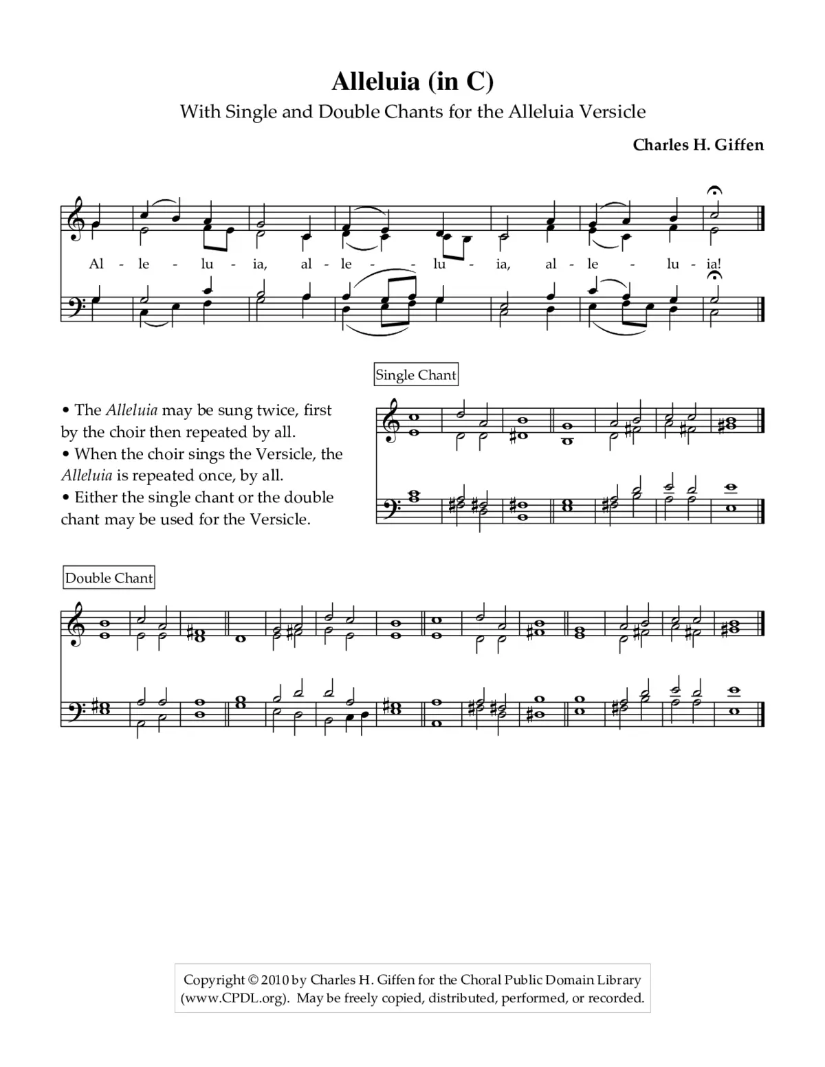 Alleluia in C - Page 1