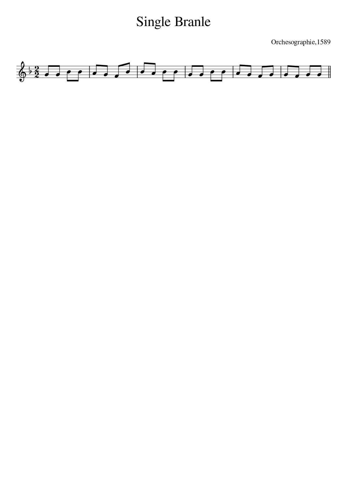 Single Branle - Page 1