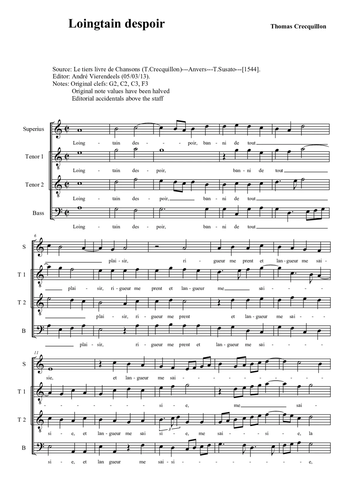 Loingtain despoir - Page 1
