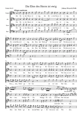 Die Ehre des Herrn ist ewig