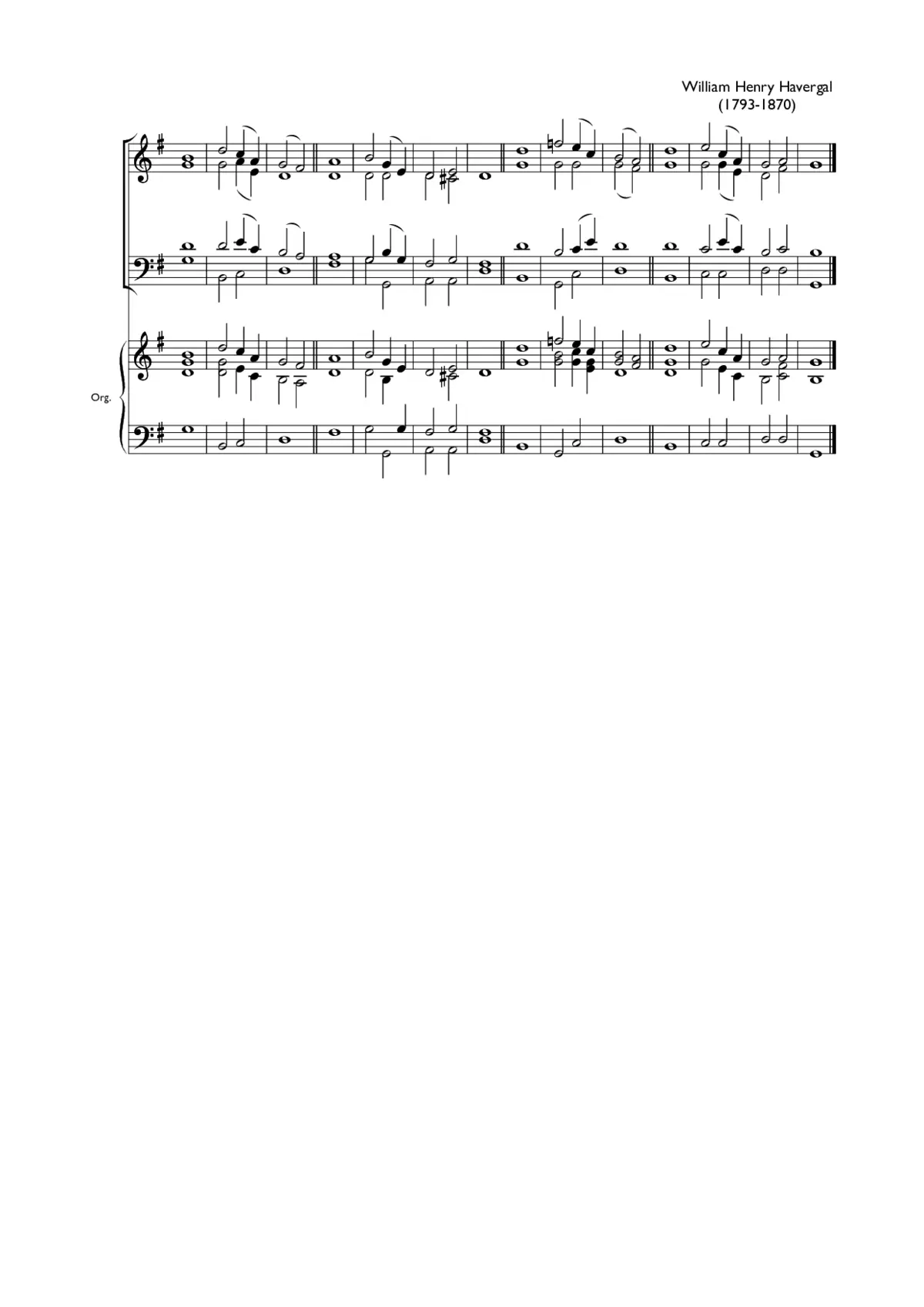 Double chant in G major IV - Page 1