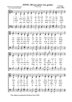 Jerusalem the golden