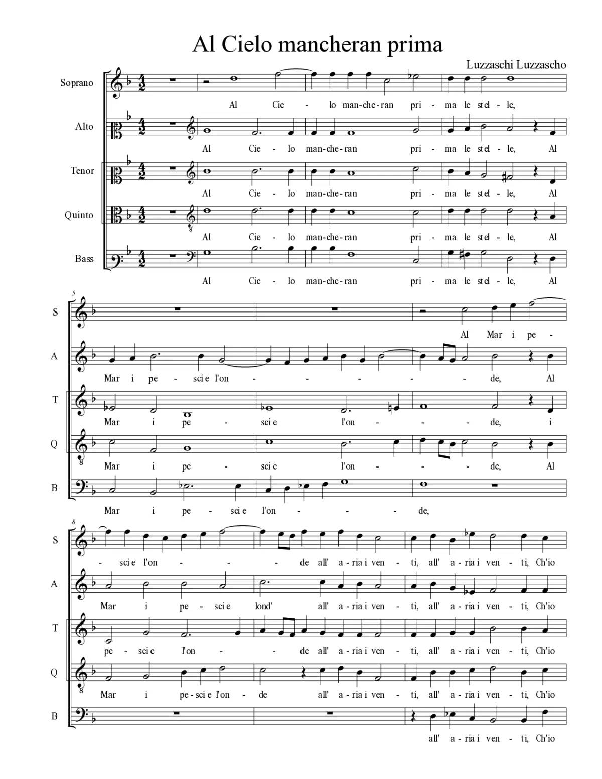 Al Cielo mancheran prima - Page 1