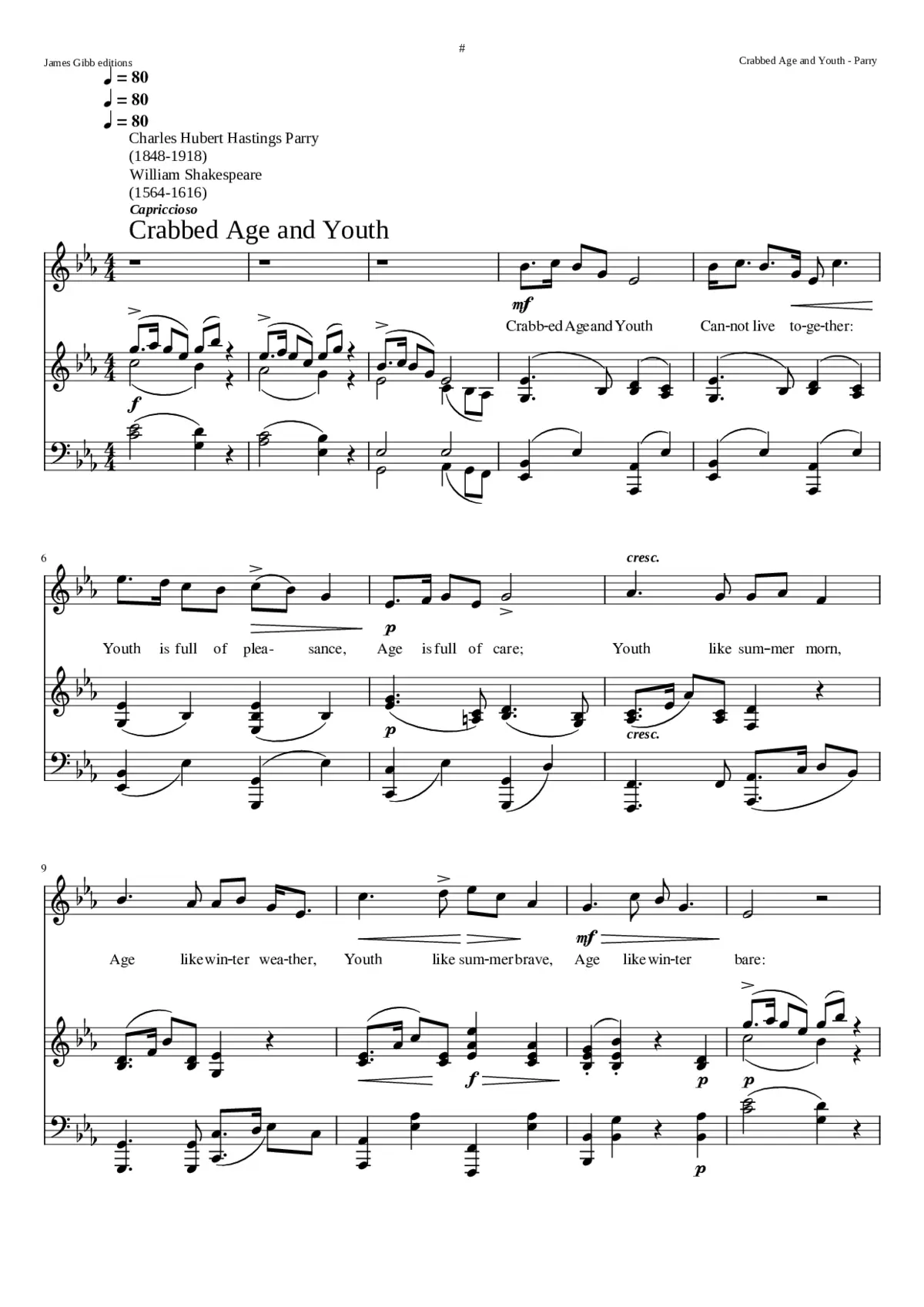 Crabbed Age and Youth - Page 1