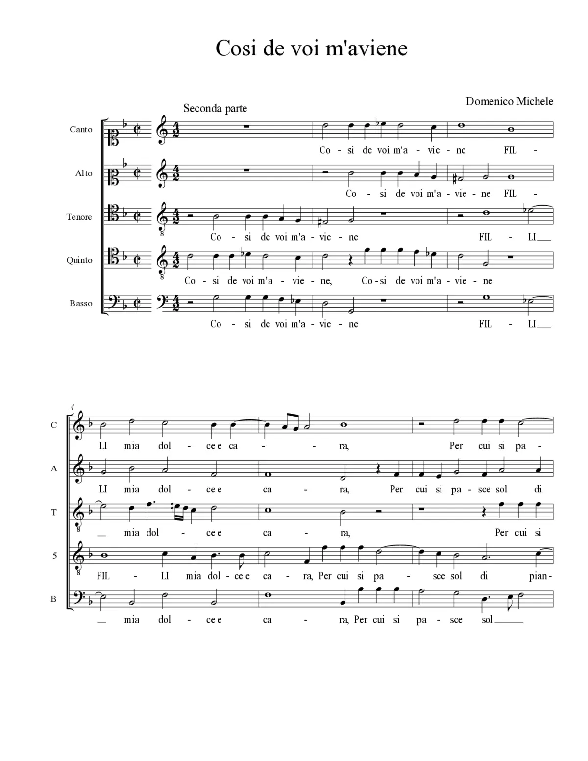 Cosi de voi m'aviene - Page 1