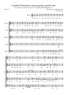 Laudate Dominum omnes gentes quinti toni