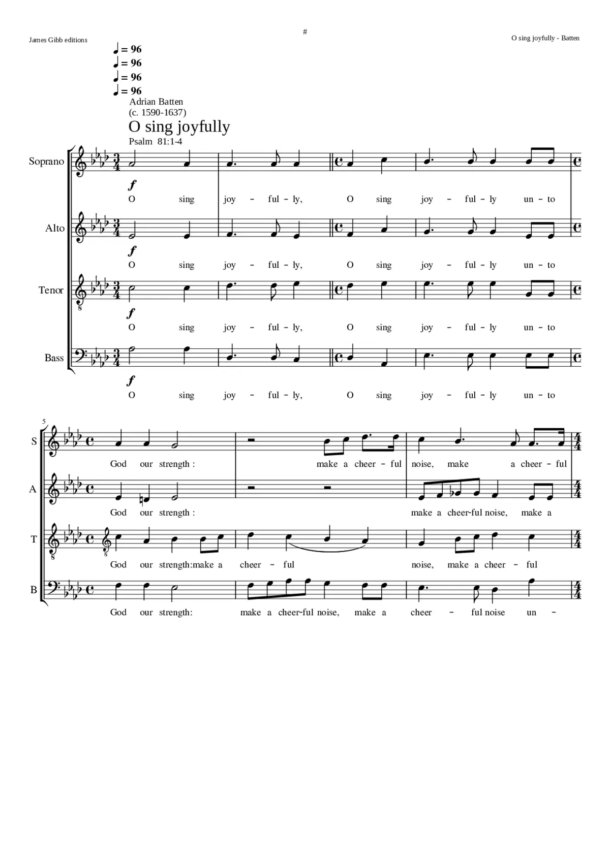 O sing joyfully - Page 1