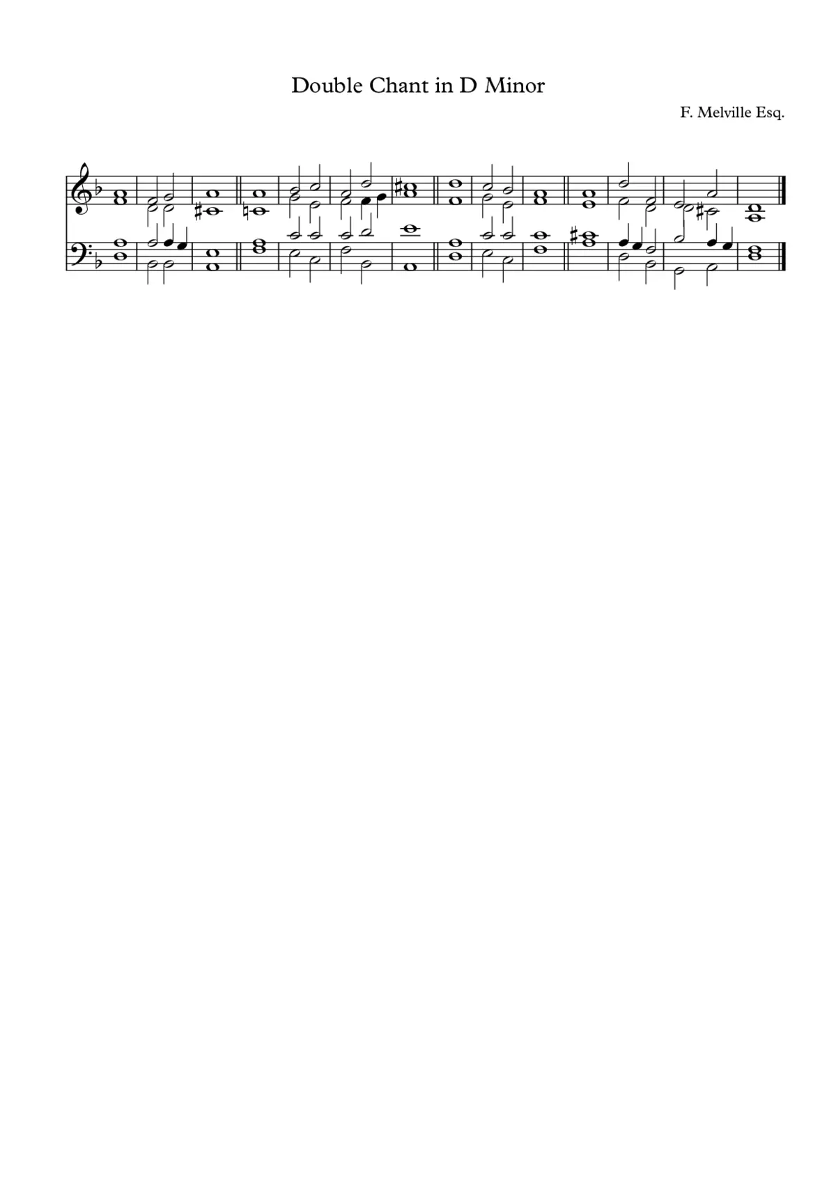 Double Chant in D Minor - Page 1
