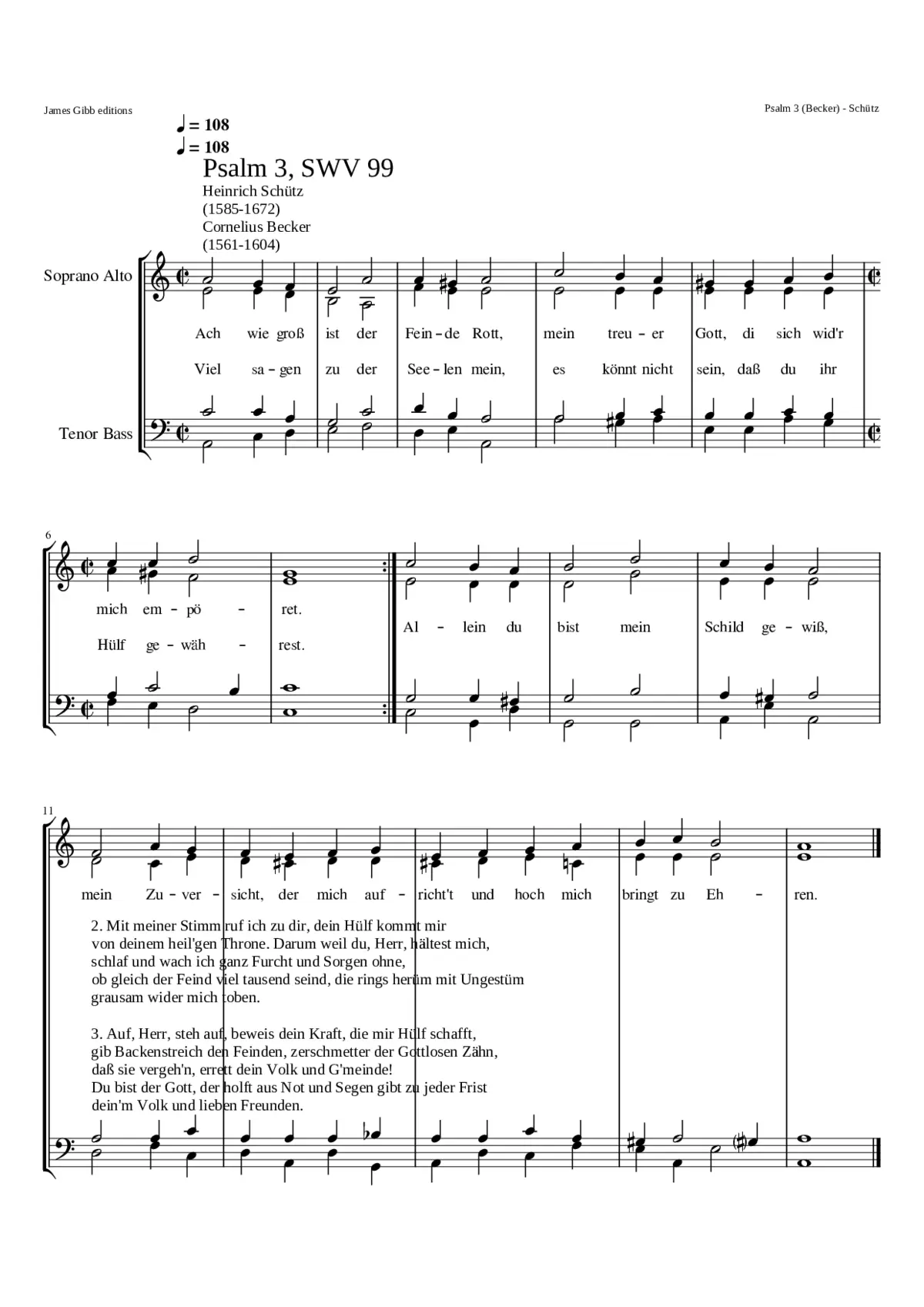 Ach wie gross ist der Feinde Rott SWV 99 - Page 1