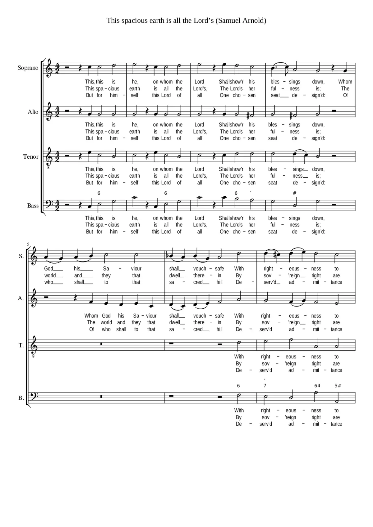 This spacious earth is all the Lord's - Page 1