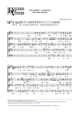 Nunc dimittis "Heu mihi, Domine"