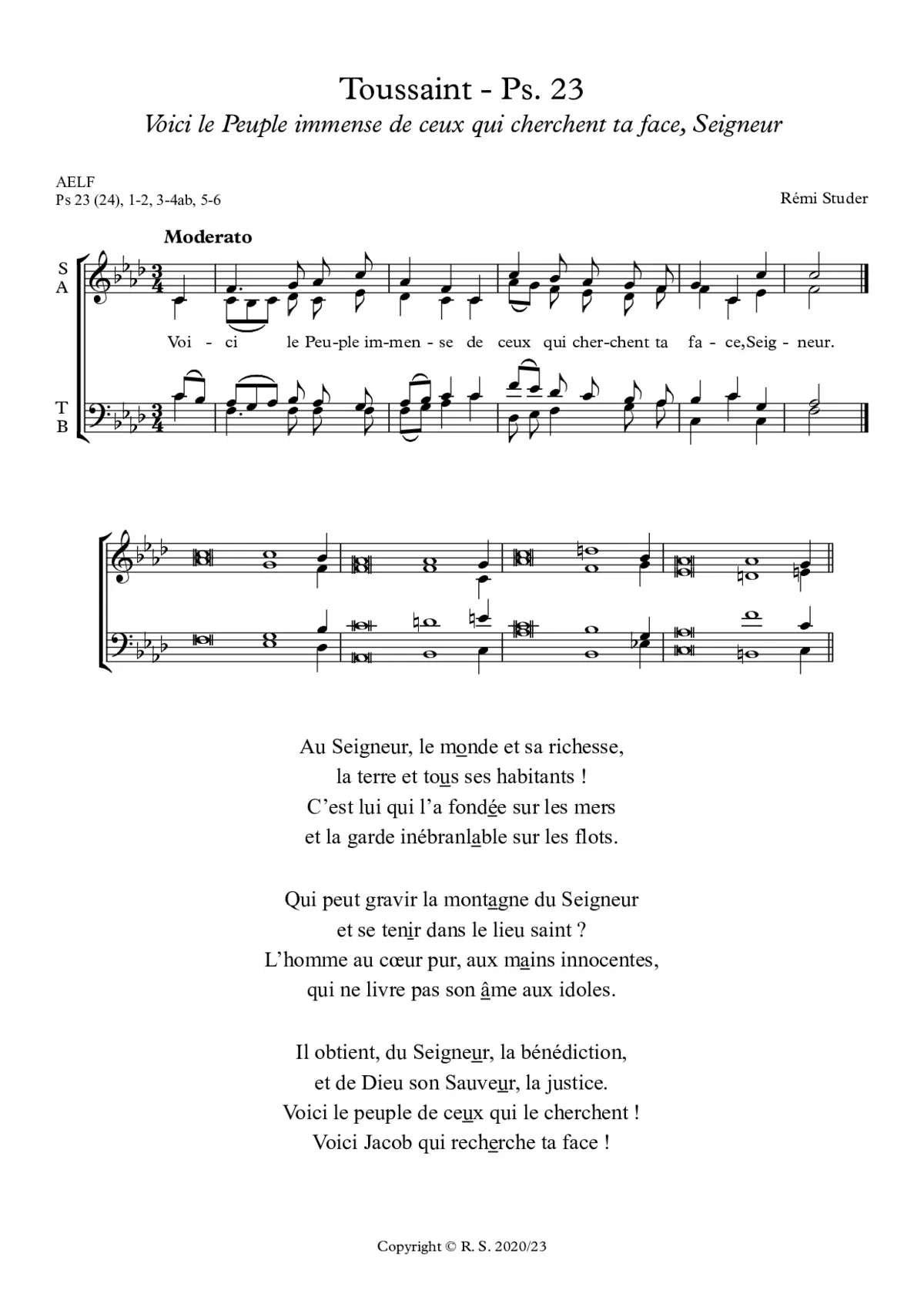 F - Toussaint : Voici le peuple immense - Page 1