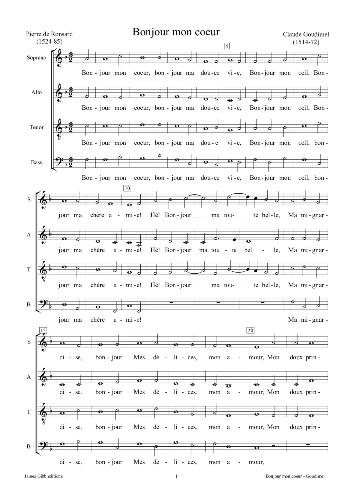 Bonjour, mon cœur - Page 1